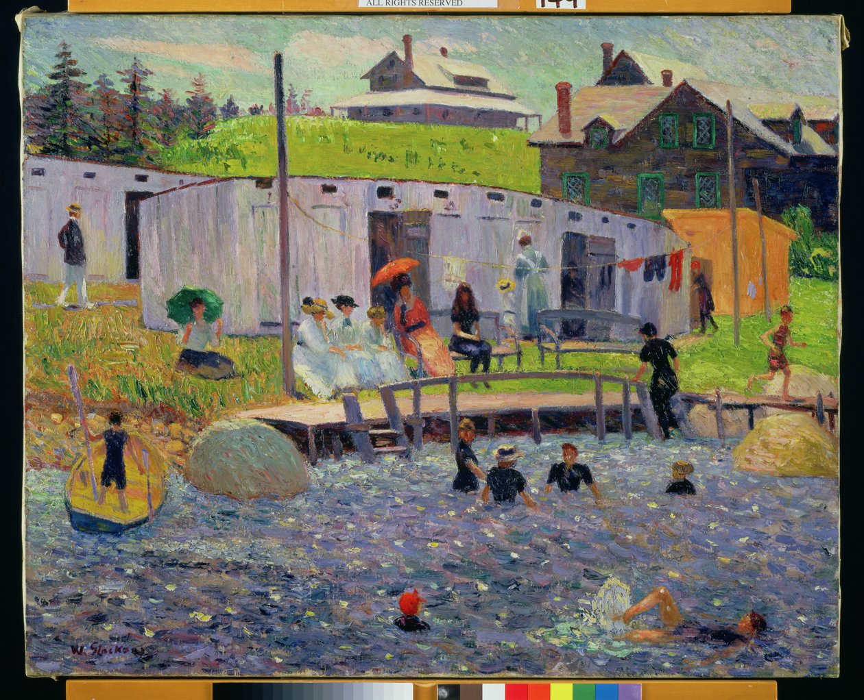 Chester badetime af William James Glackens