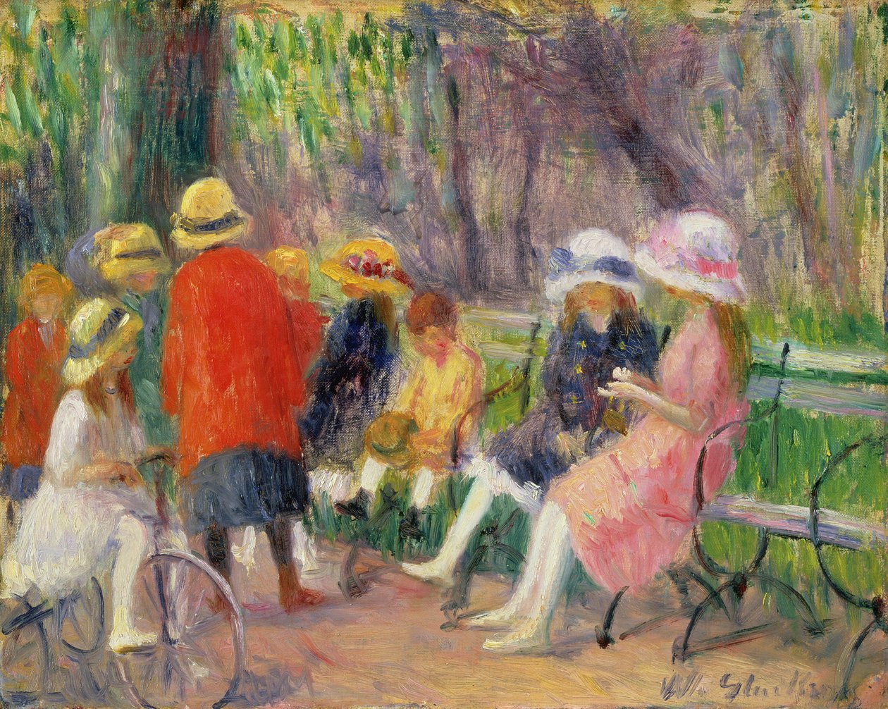 Børn i Parken af William James Glackens