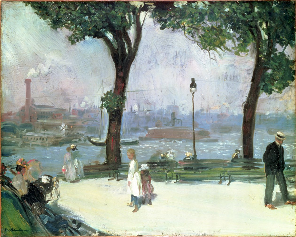 East River Park, ca. 1902 af William James Glackens