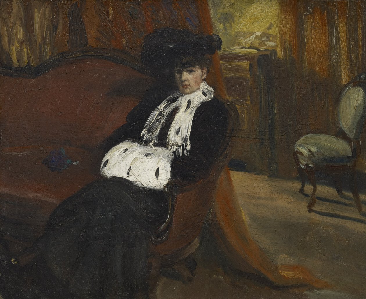 Hermelinmuffen, ca. 1903 af William James Glackens