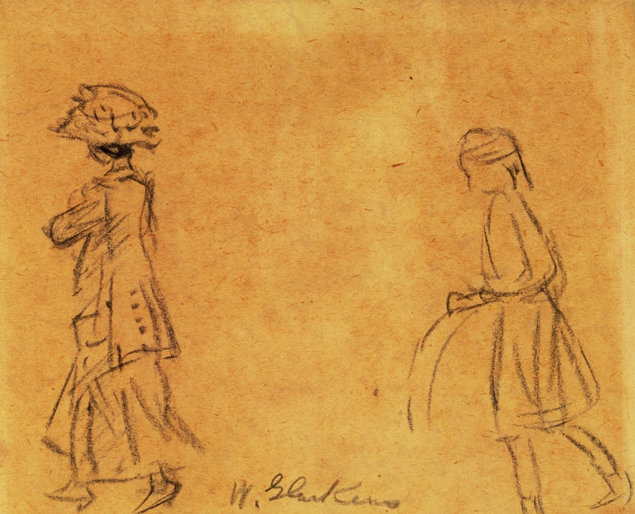 Kvinde og pige af William James Glackens
