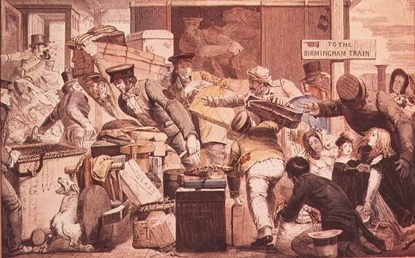 "Sporbrydelse i Gloucester, Gloucestershire, 6. juni 1846 af William James Linton