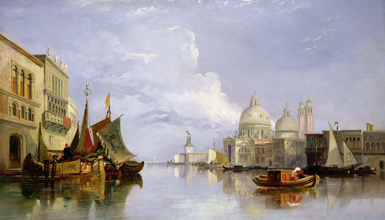 Canal Grande med kirken Santa Maria Della Salute, Venedig af William James Muller