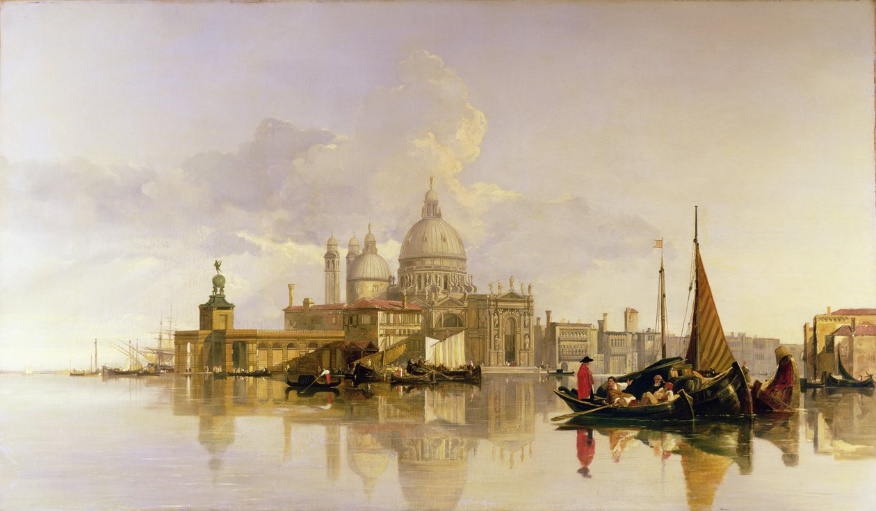 Venedig med Dogana og kirken S. Maria af William James Muller