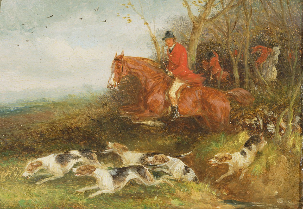 Rævejagt: Breaking Cover (olie på møllebræt) af William Joseph Shayer