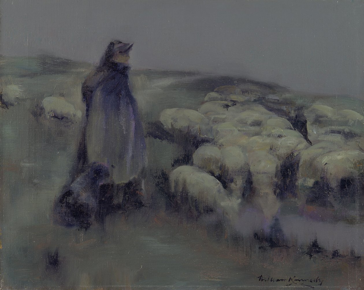 En hyrdinde, ca. 1890-95 af William Kennedy
