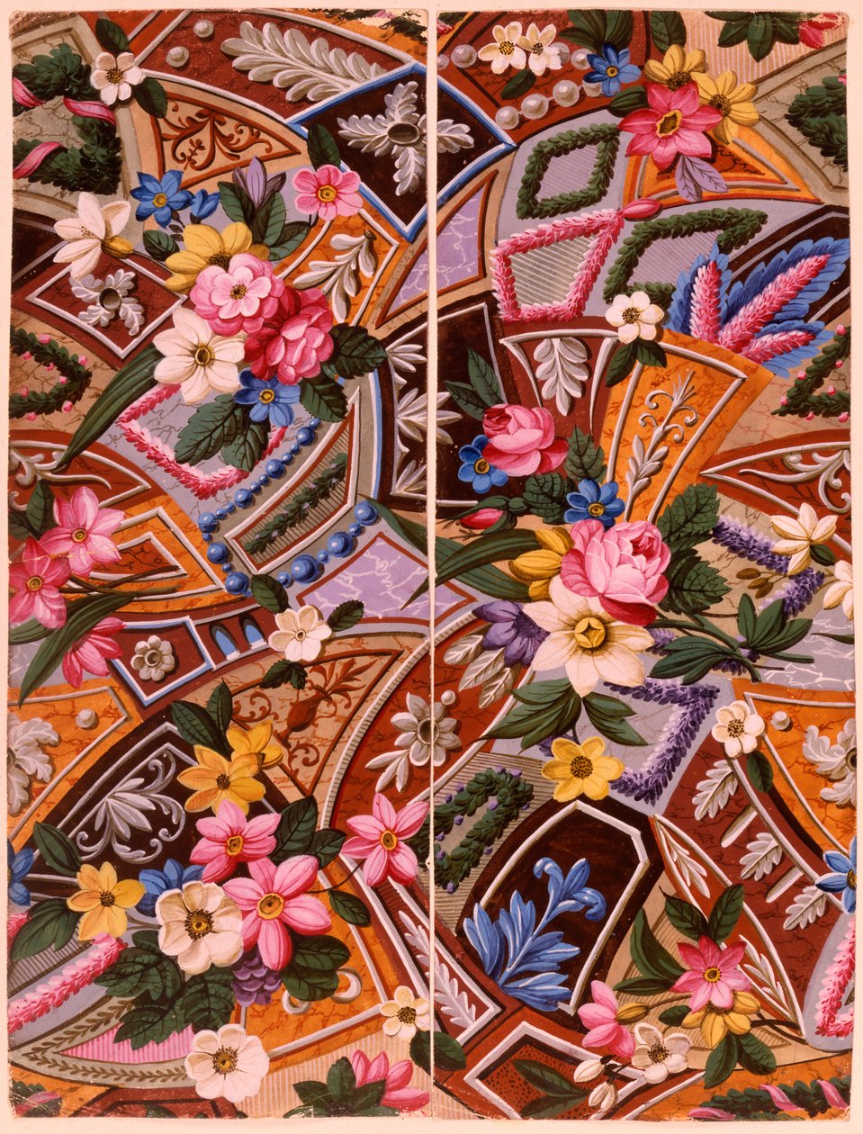 Tekstildesign, c.1788-92 af William Kilburn