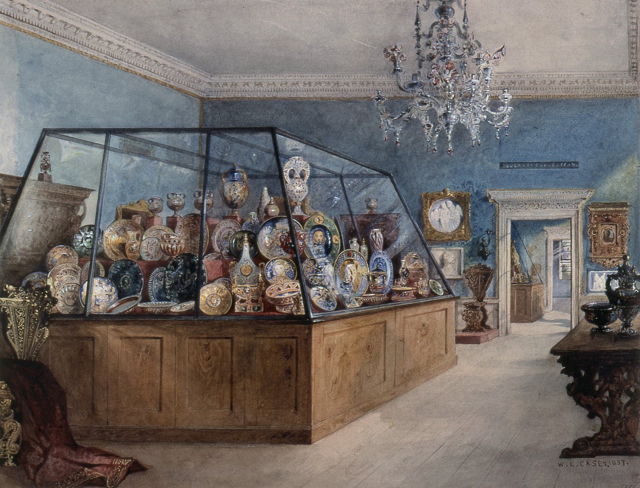 Marlborough House: Andet værelse (tegning) af William Linnaeus Casey