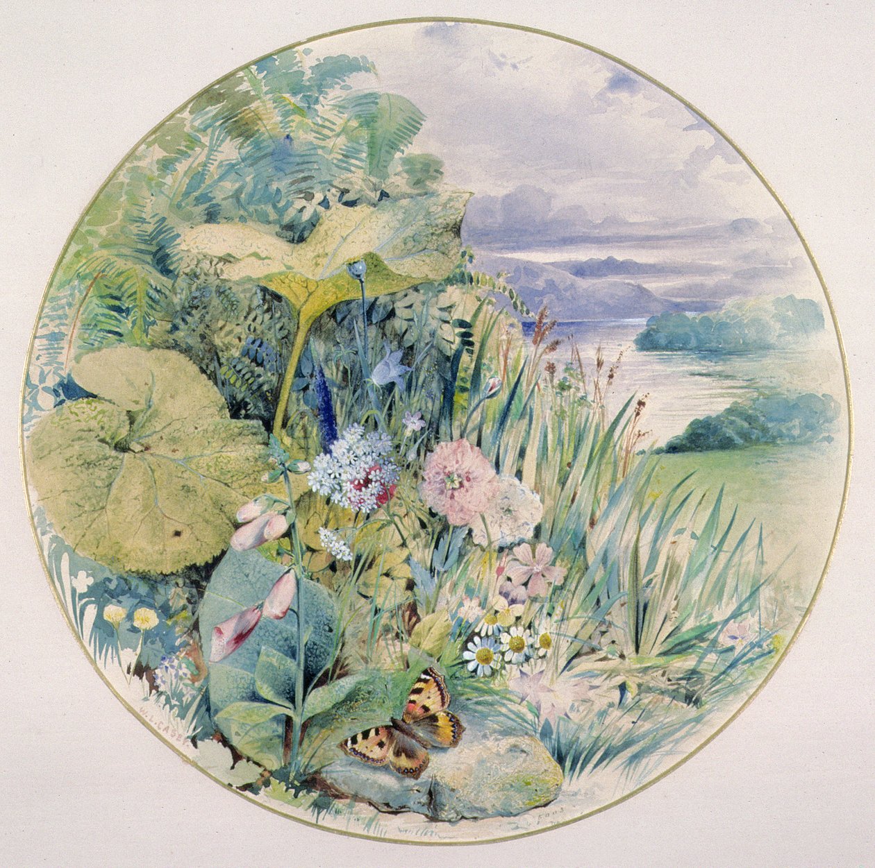 Vilde blomster og vegetation, i et Lakeland-distrikt af William Linnaeus Casey