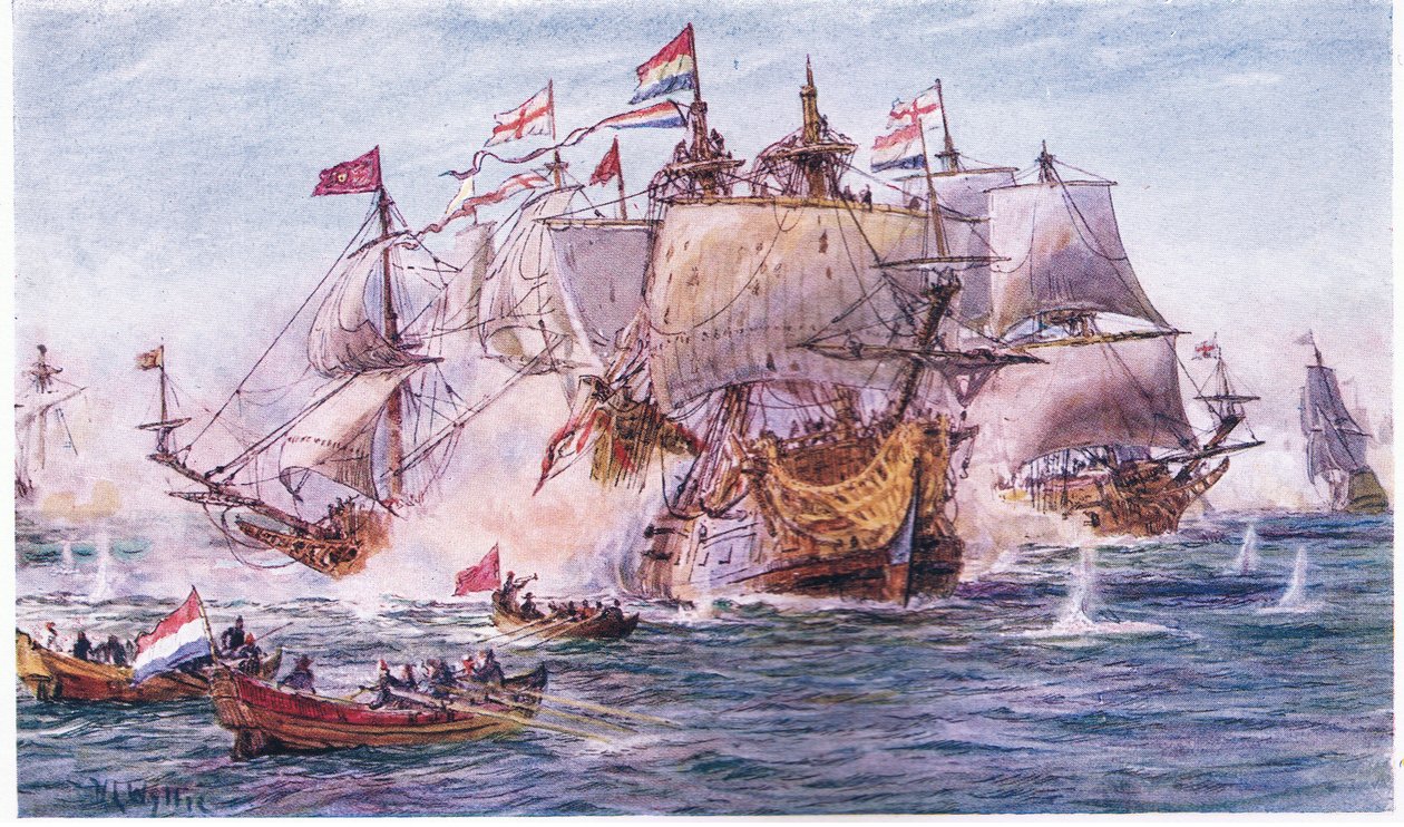 Blake og Tromp-periode af de hollandske krige, 1915 af William Lionel Wyllie