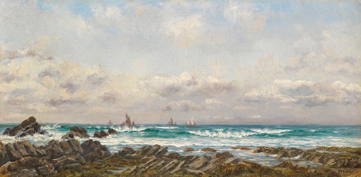Både til søs, 1885 af William Lionel Wyllie