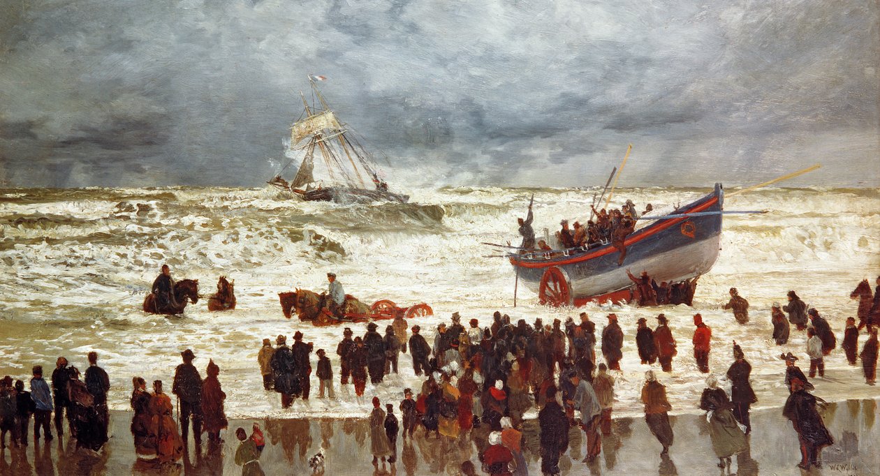 Redningsbåden, 1873 af William Lionel Wyllie