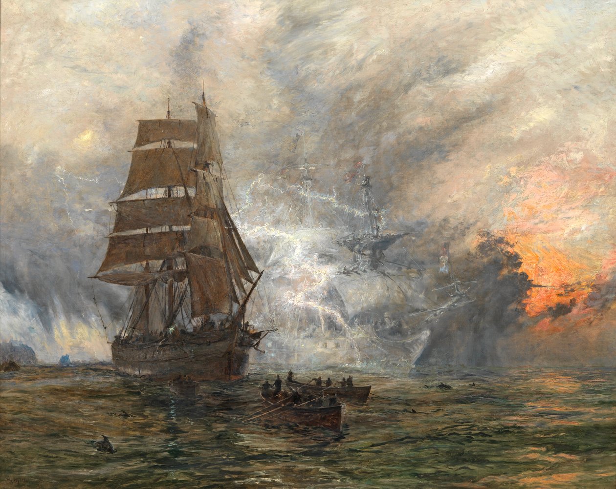 Fantomskibet, ca. 1889 af William Lionel Wyllie