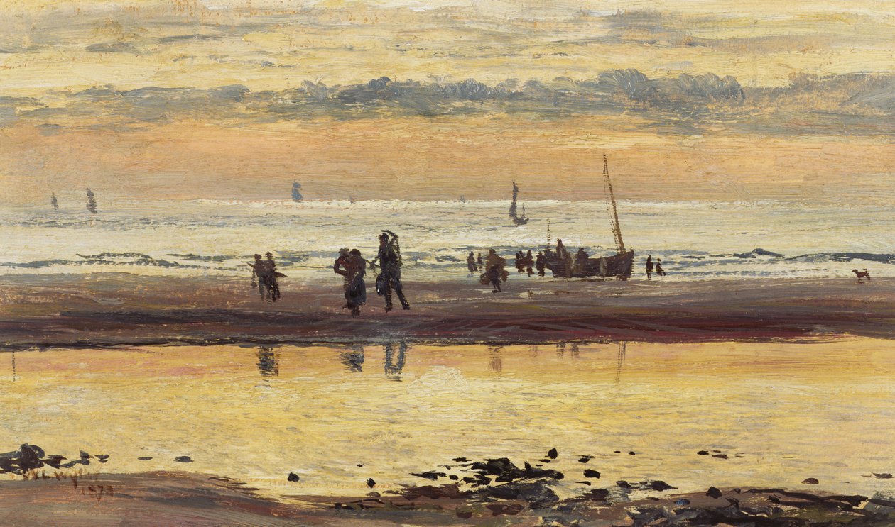 Mod solnedgang, Boulogne Sands, 1873 af William Lionel Wyllie