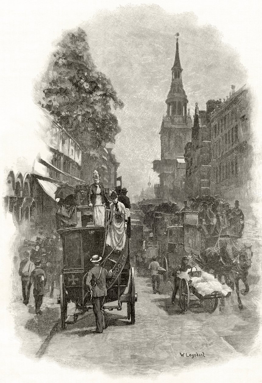 Cheapside and Bow Church Steeple, fra 