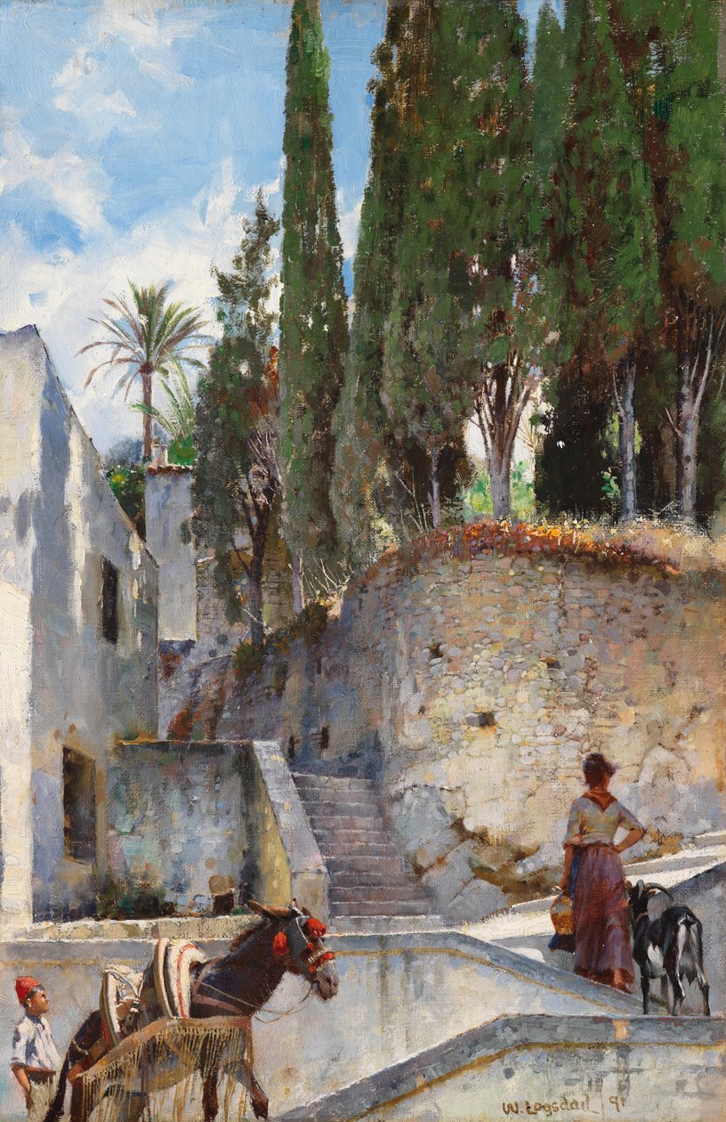 The Backstreets of Napoli, 1891 af William Logsdail