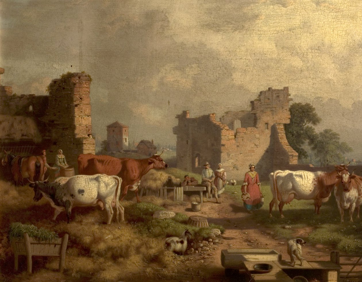 Gårdspladsscene af William Malbon