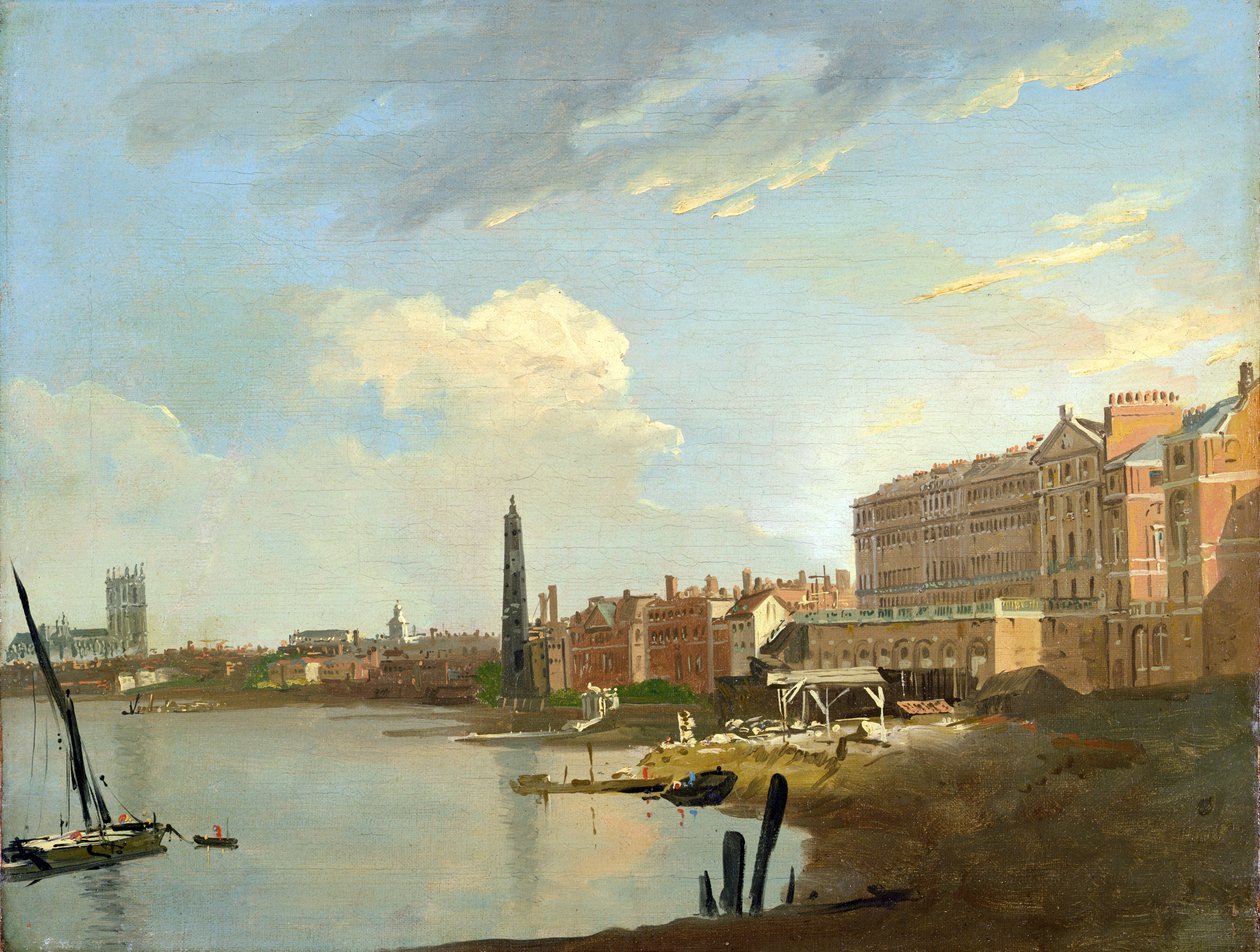 En undersøgelse af Themsen med de sidste stadier af Adelphi, 1772 af William Marlow