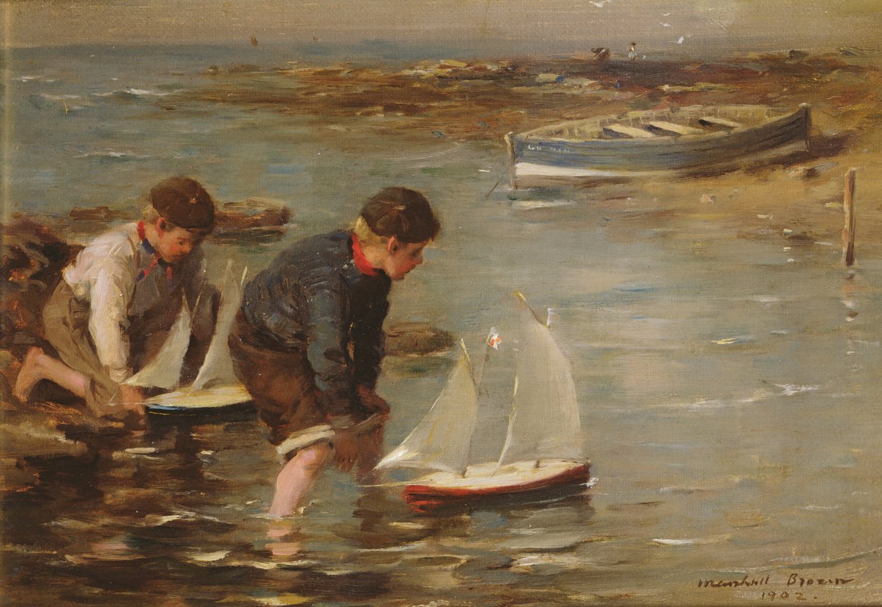 Starting the Race, 1902 (olie på lærredstavle) af William Marshall Brown