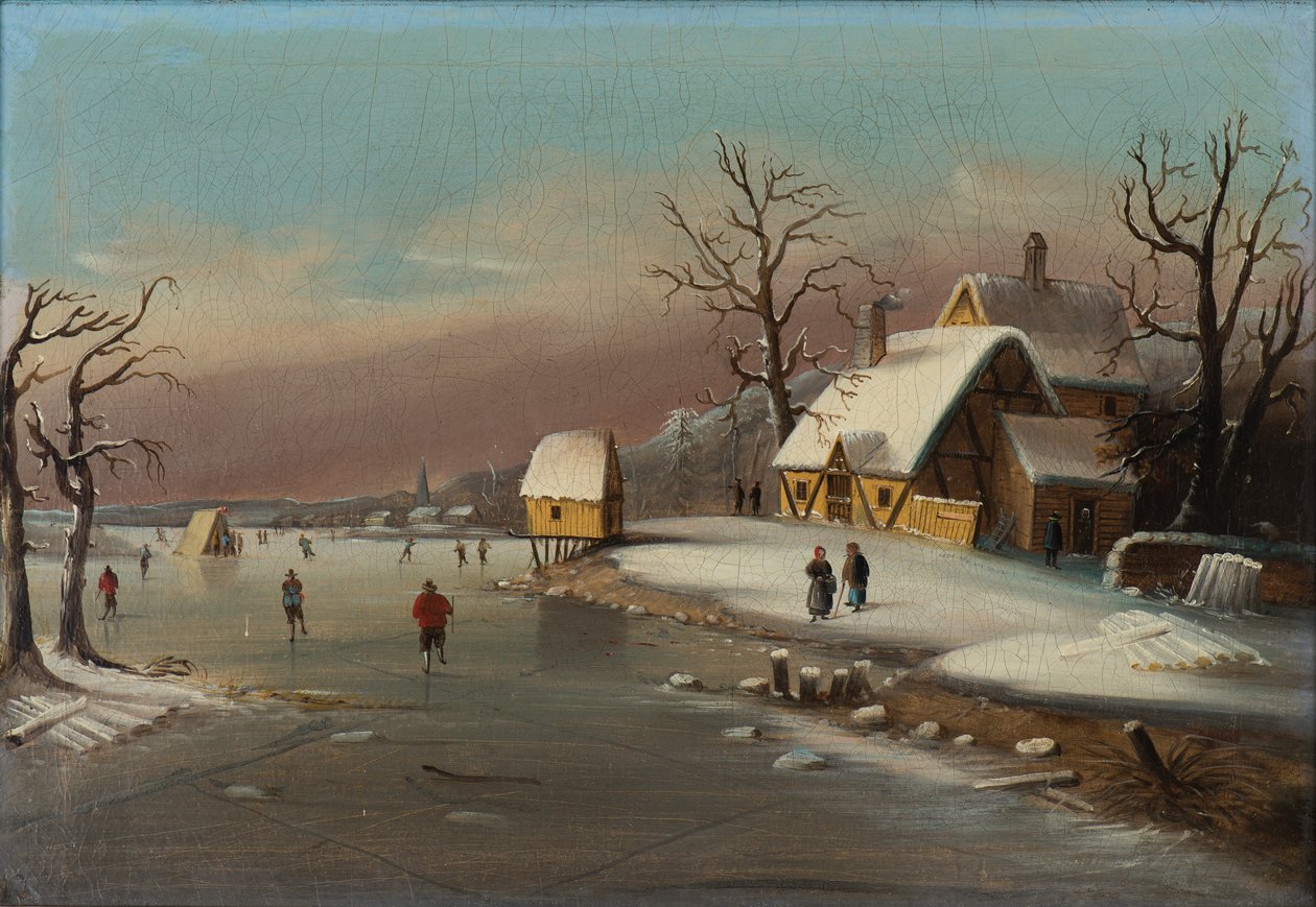 Spil på is, 1855 af William Matthew Prior