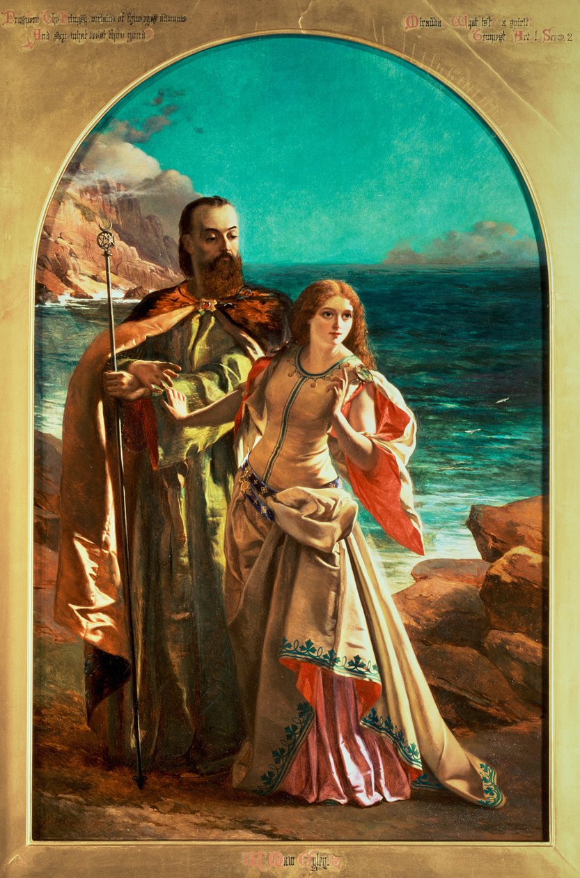 Prospero og Miranda, ca.1850 af William Maw Egley