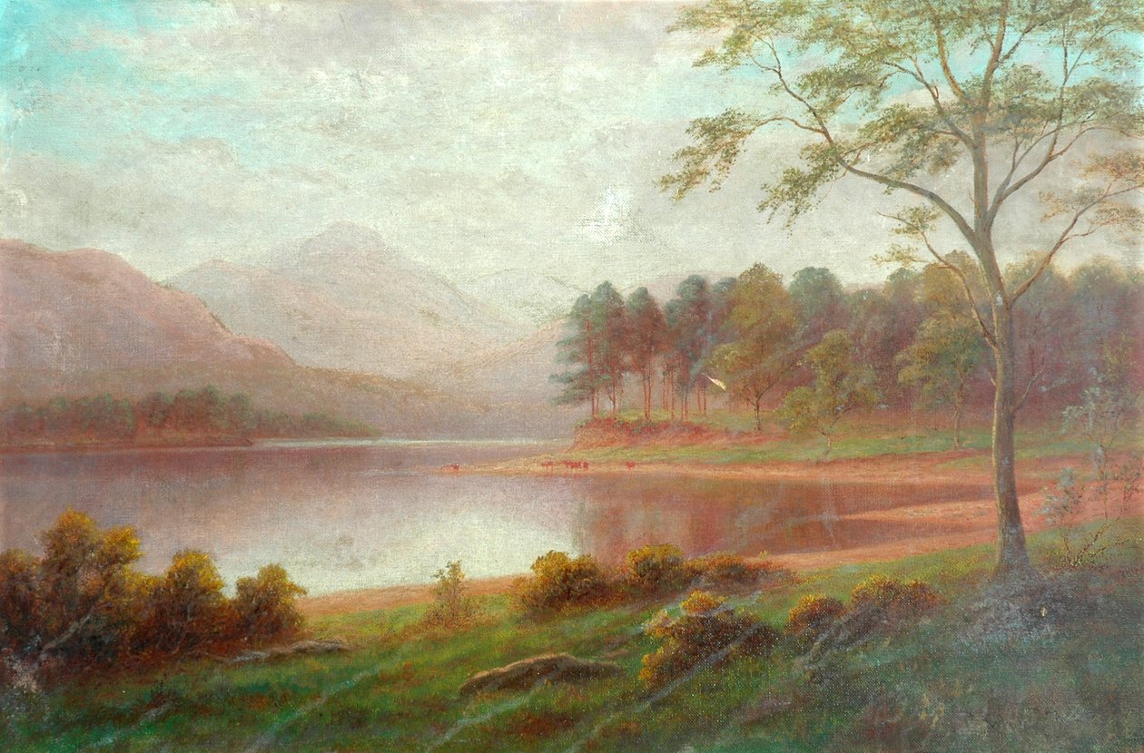 Browmill Point, Derwentwater, Cumberland af William Mellor