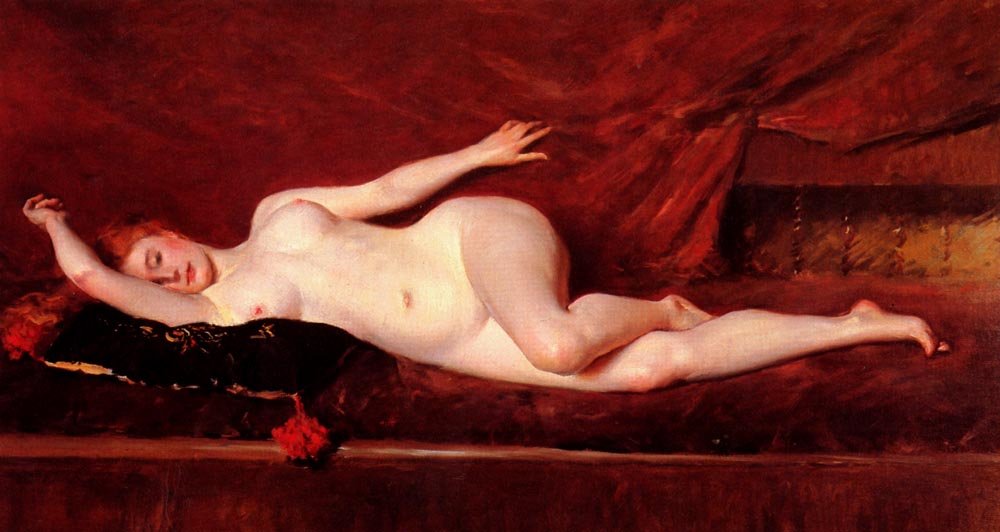 Et studie i Curvesn af William Merritt Chase