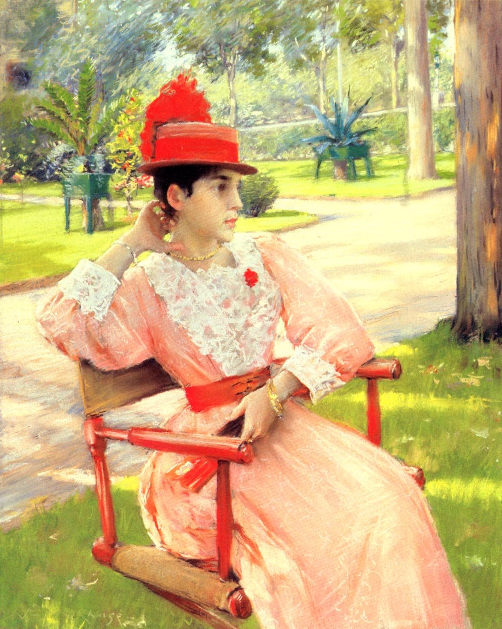 Eftermiddag i parken af William Merritt Chase