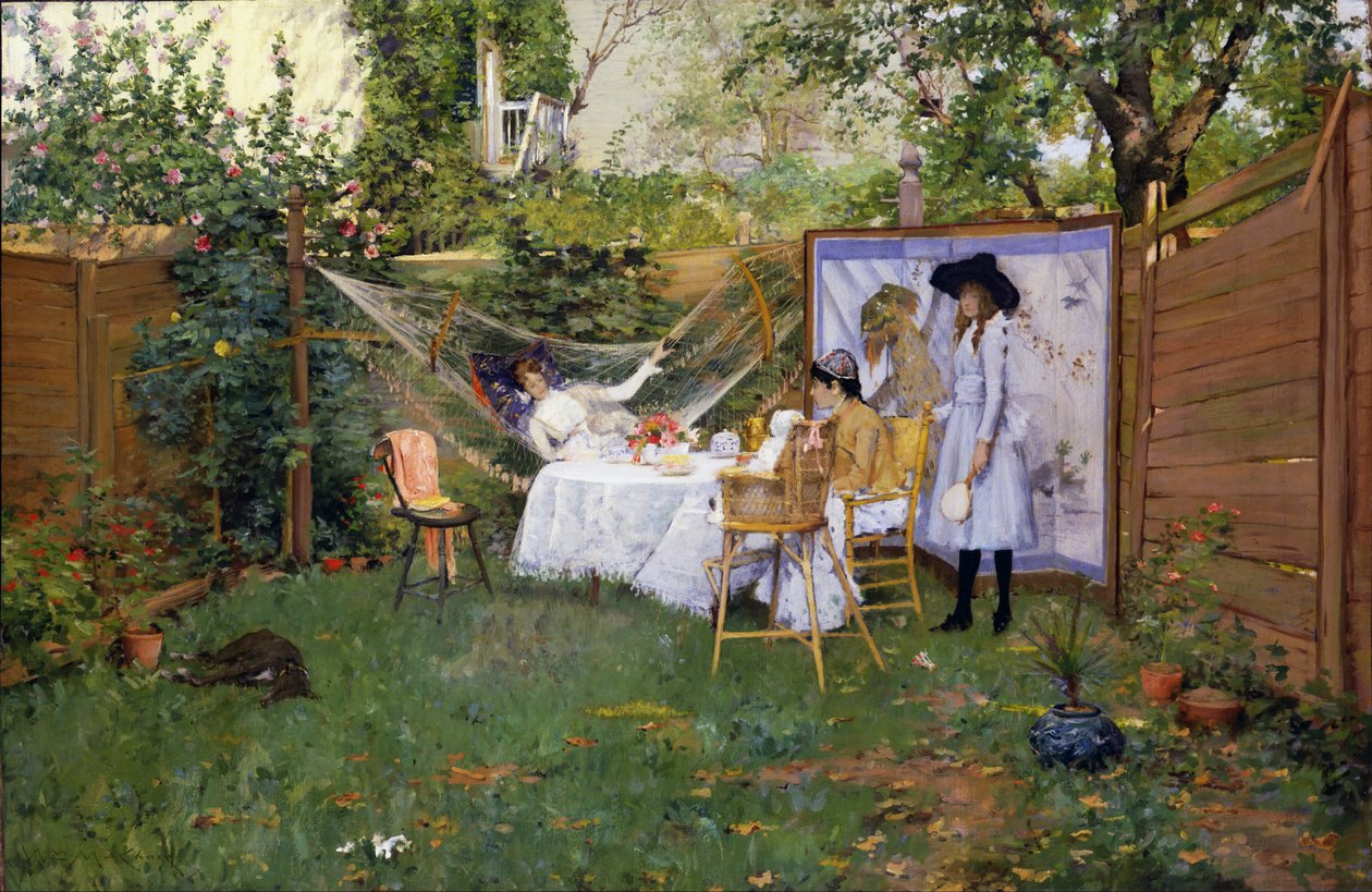 Friluftsmorgenmad af William Merritt Chase