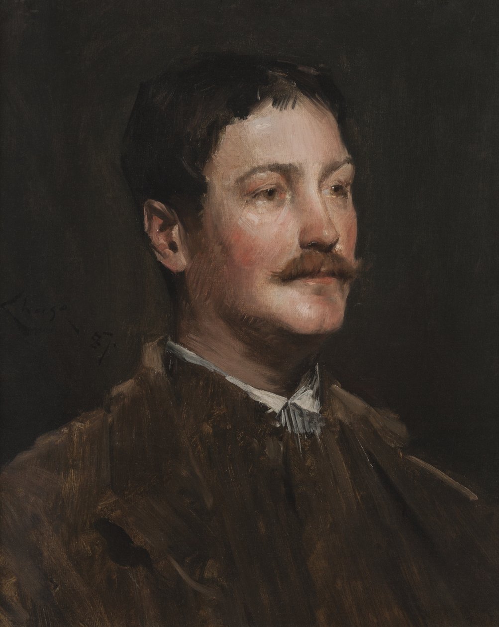 Portræt af Thomas Wilmer Dewing af William Merritt Chase