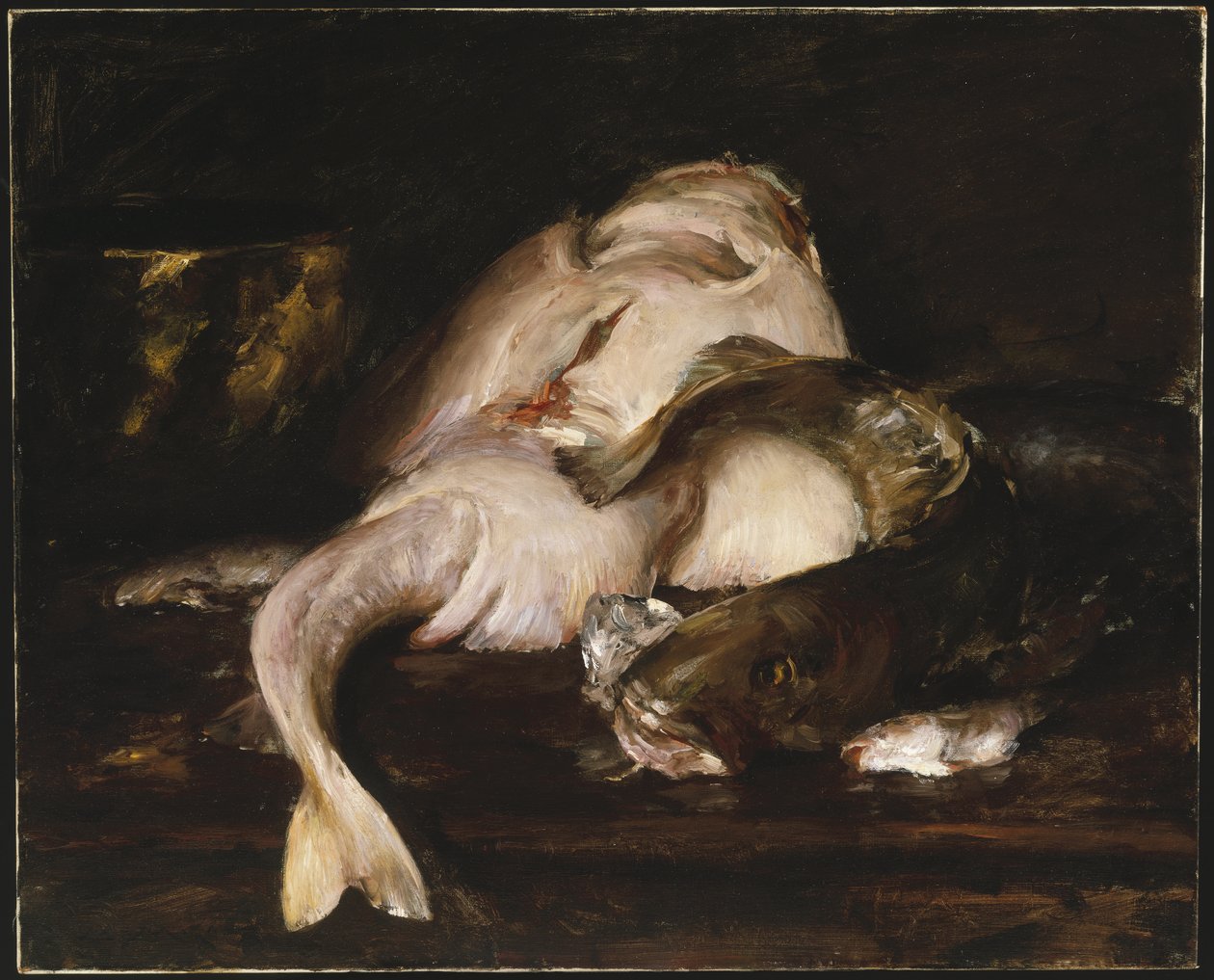 Stilleben, fisk, 1912 af William Merritt Chase