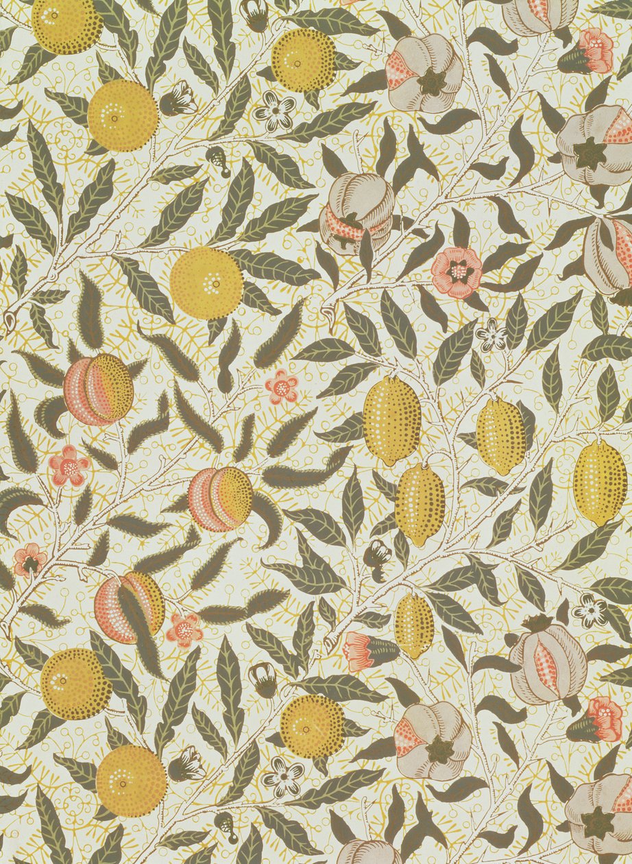 Frugt eller granatæble tapet design af William Morris