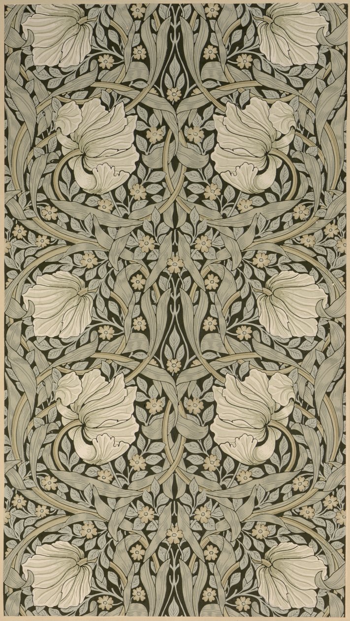 Pimpernel tapetdesign, 1876, fremstillet af Jeffrey & Co, Islington, af William Morris