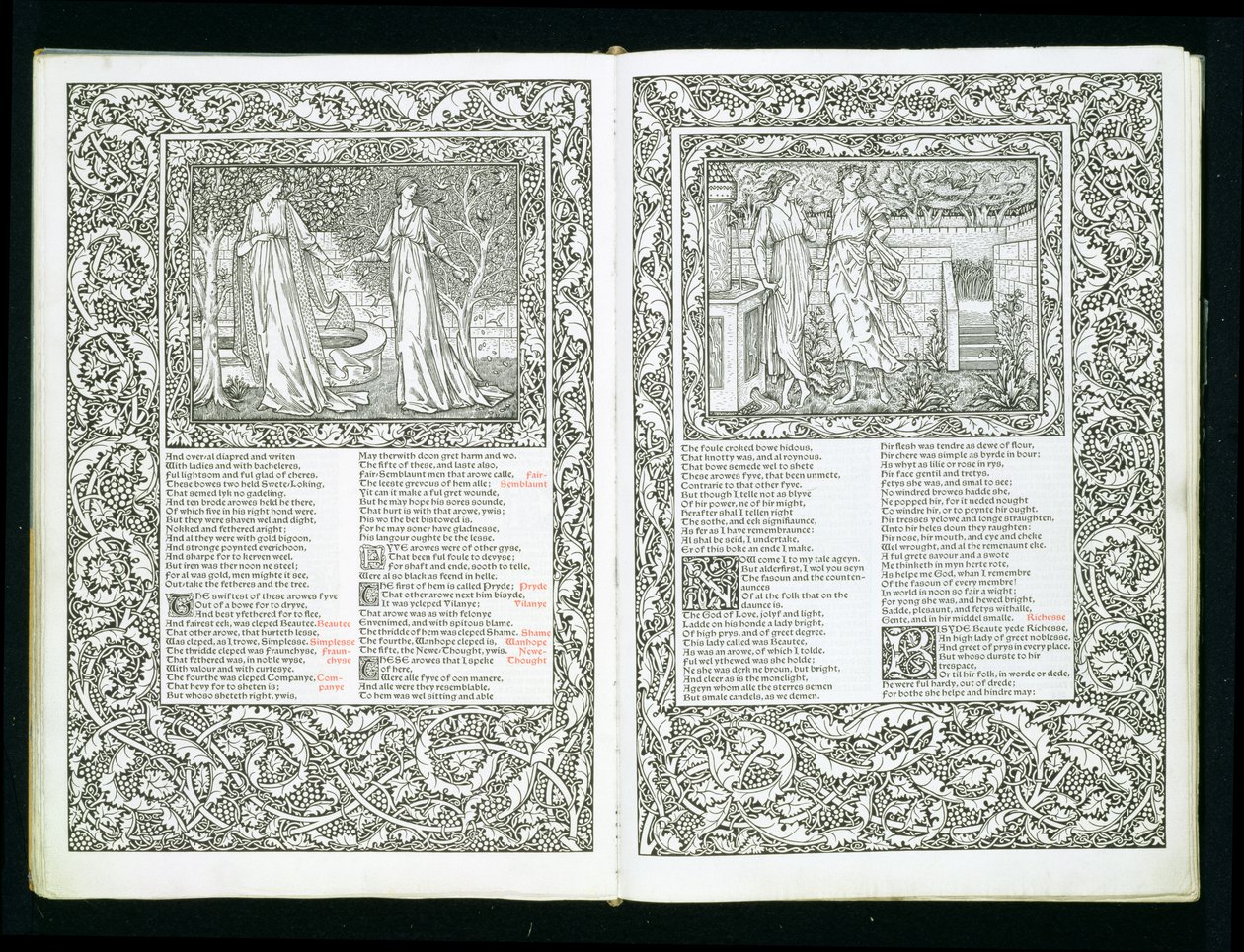Kelmscott Chaucer", udgivet i 1896 af Kelmscott Press af William Morris