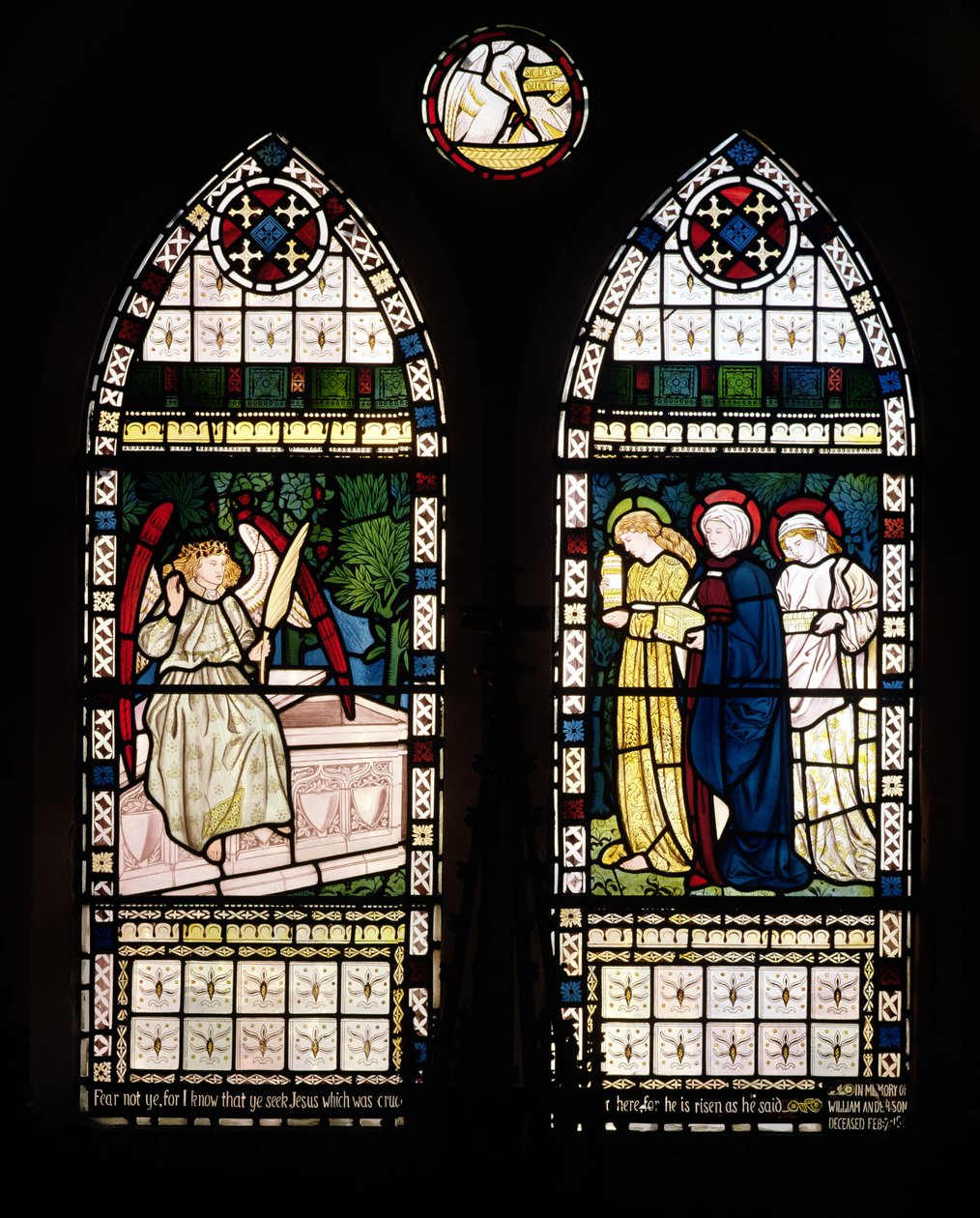 The Three Maries at the Sepulchre, 1862 (farvet glas) af William Morris