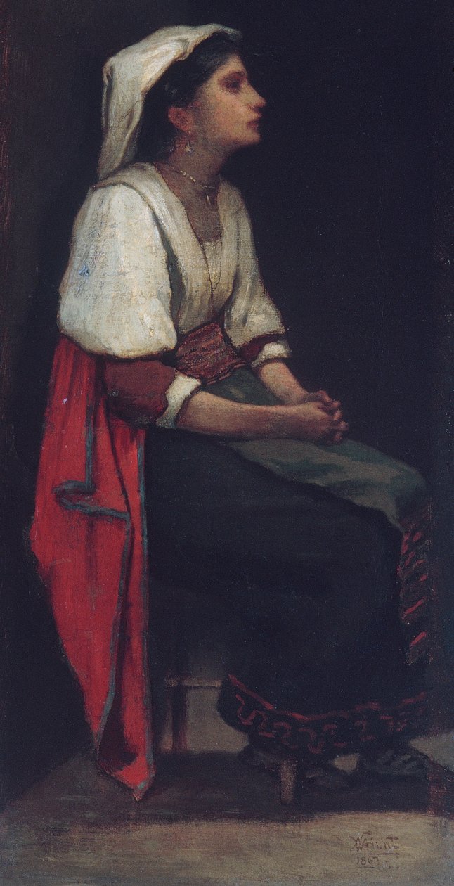 Italiensk pige, 1867 af William Morris
