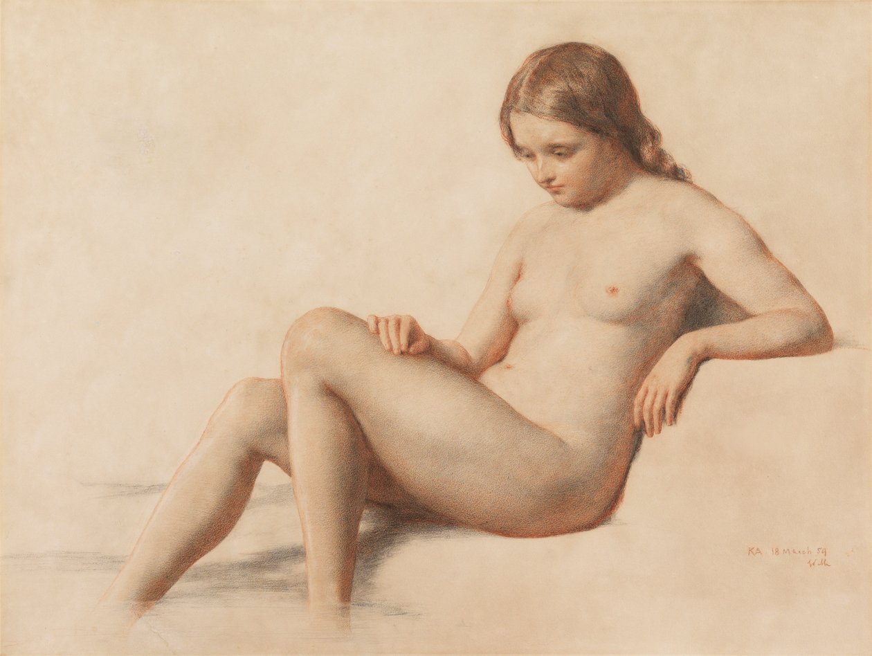 Studie af en nøgen, 1859 af William Mulready