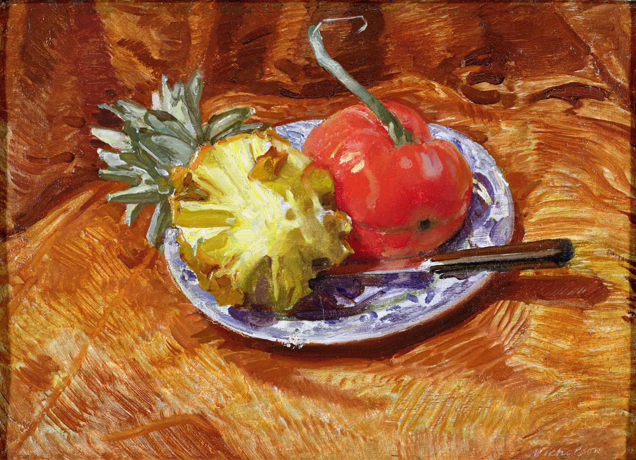 Ananas og tomat af William Nicholson