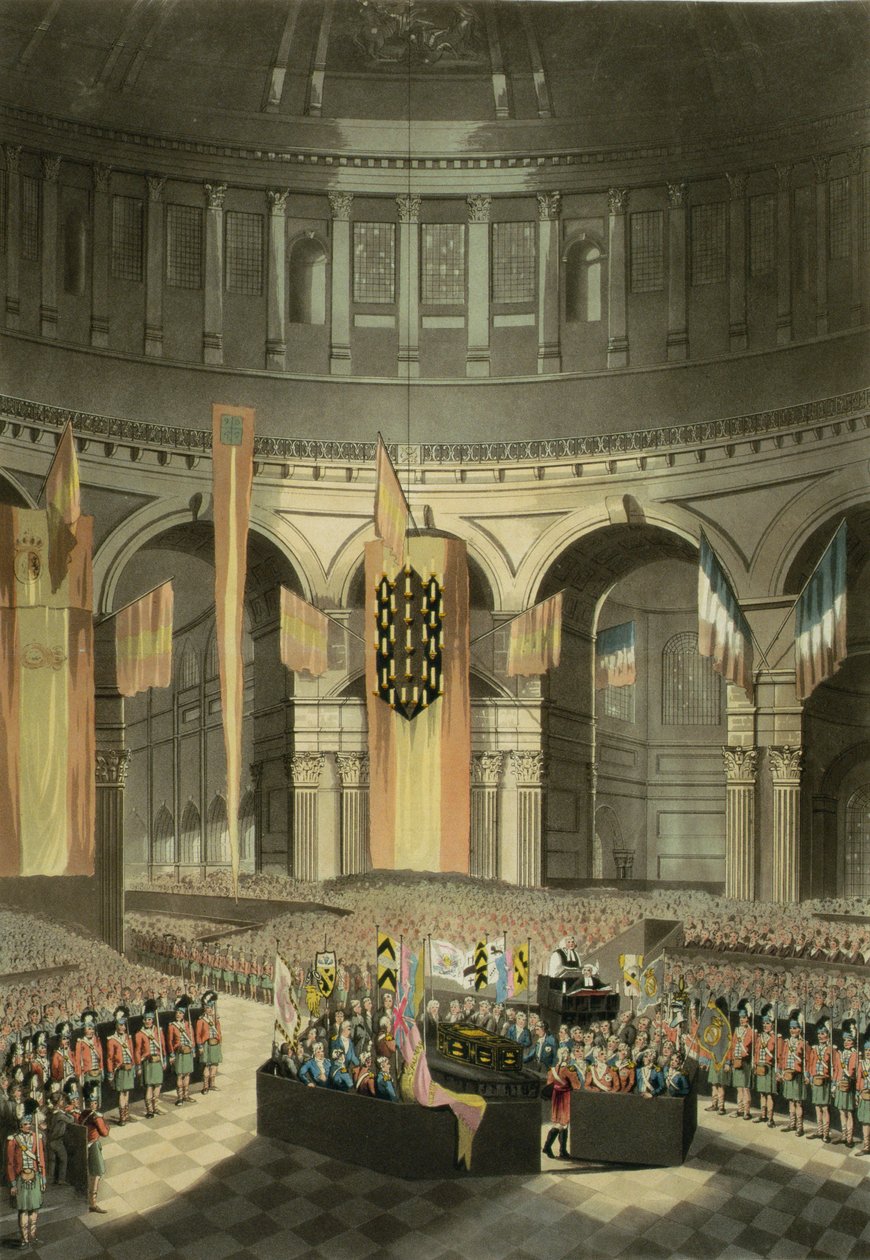 Ceremonien ved Lord Nelsons begravelse i St. Paul