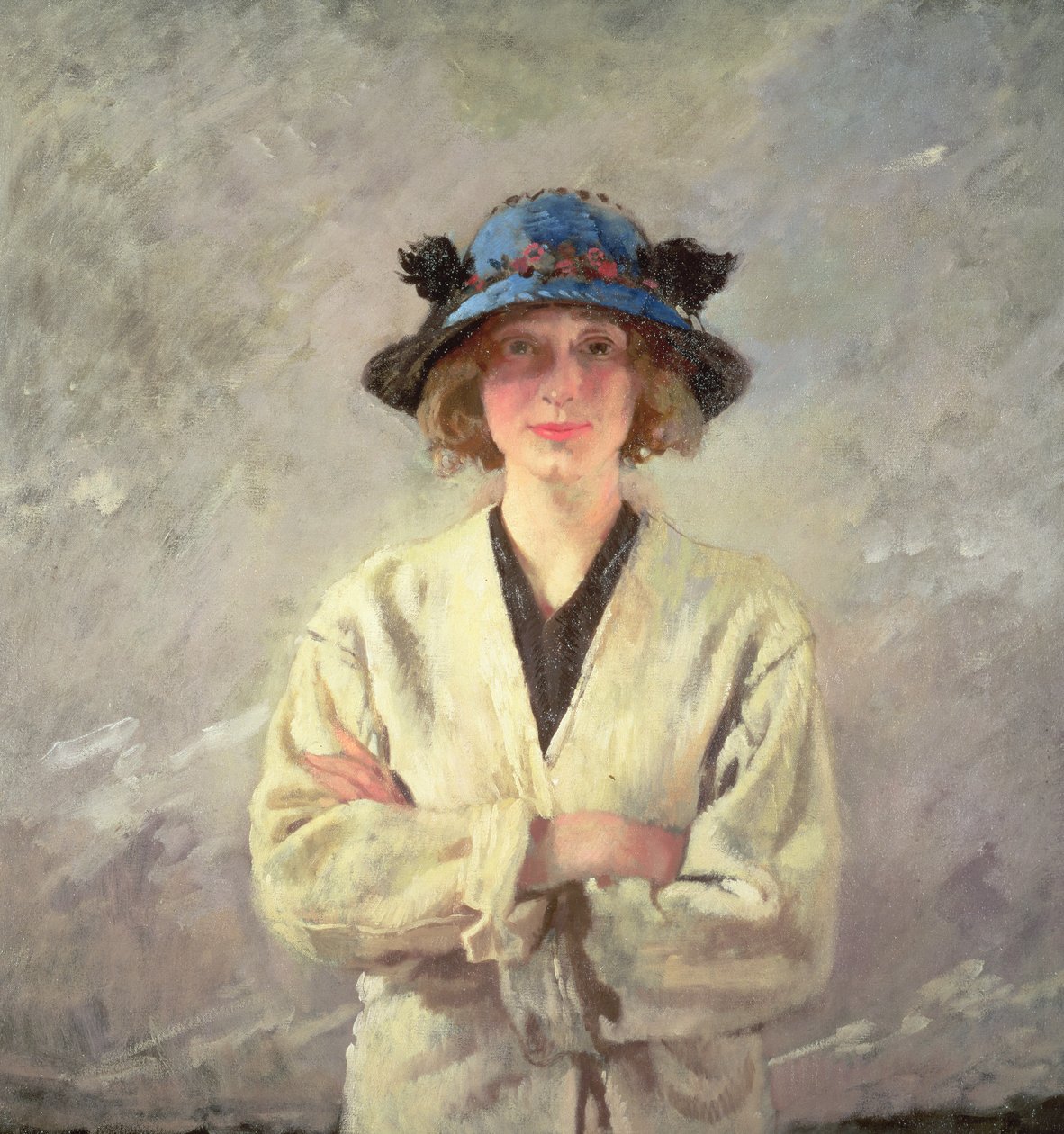 Pige i hvid kjole af William Orpen