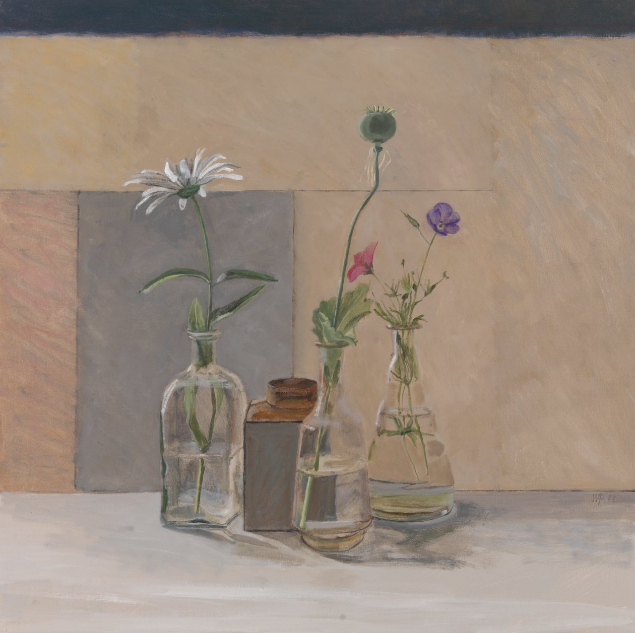 Rød hvid, blå frøbælg, 2008 af William Packer