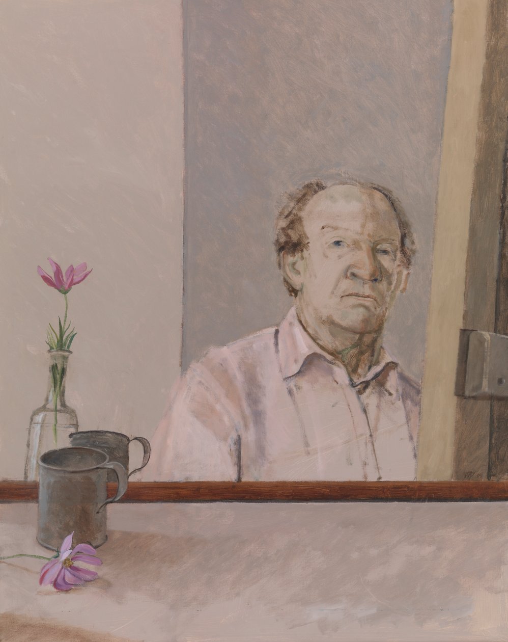 Selvportræt med krus, 2009 af William Packer