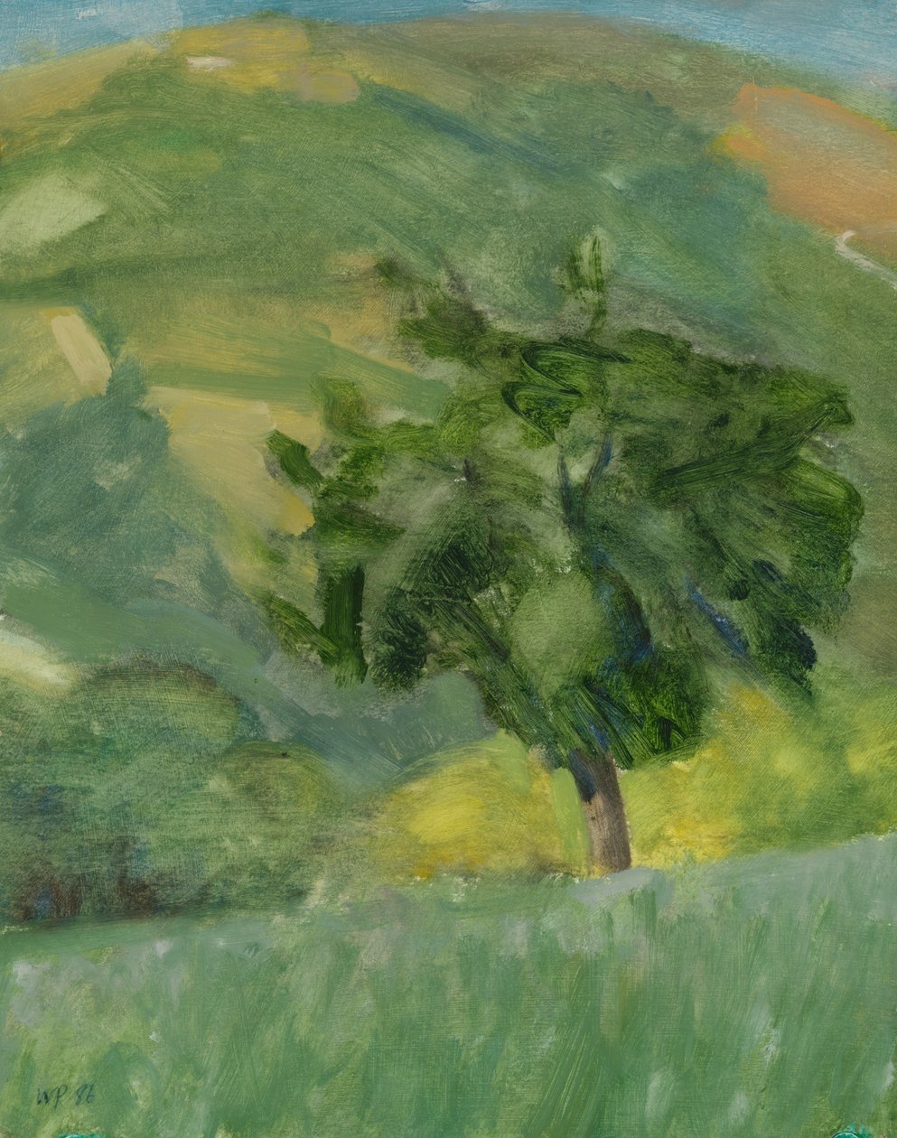 Træ på bakken, 2013 af William Packer