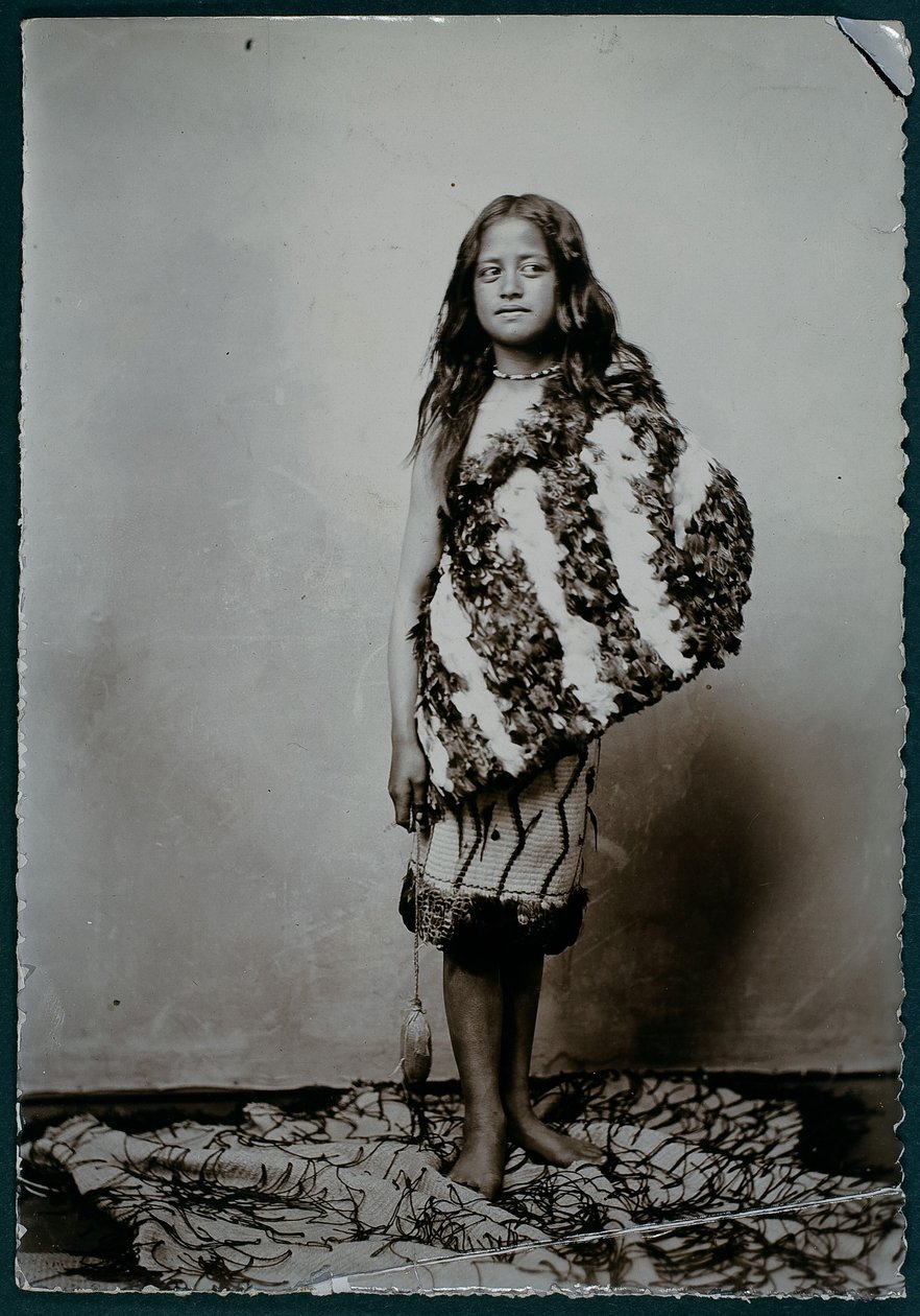 Maori-pige (gelatinsølvtryk) af William Partington