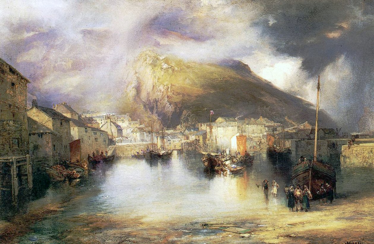 Polperro, Cornwall, 1907 af William Penn Morgan
