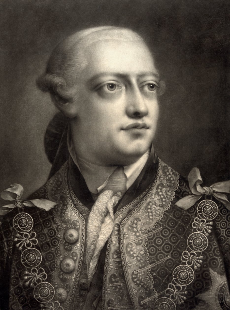 George III, efter en mezzotint af Thomas Frye af William Pether