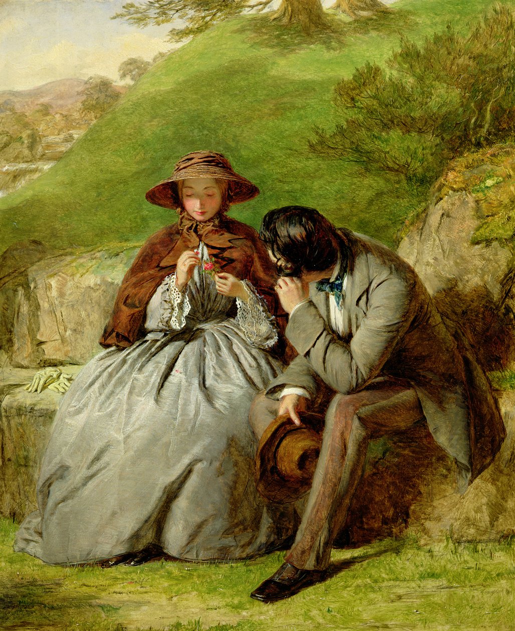 Elskere, 1855 af William Powell Frith