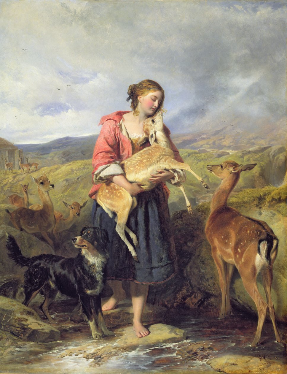 The Pet Fawn, 1860 af William Powell Frith