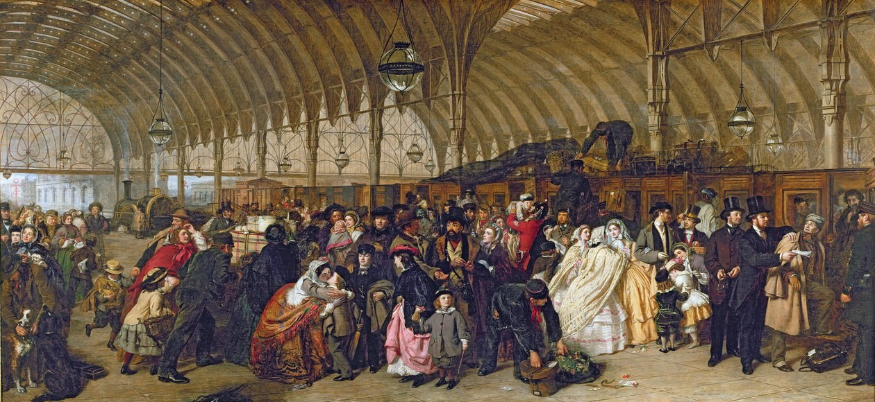 Jernbanestationen, 1862 af William Powell Frith