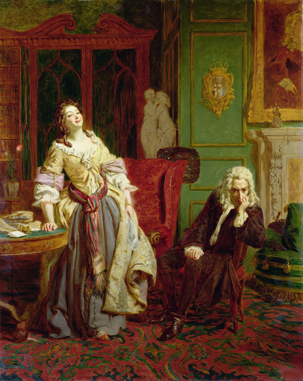 The Rejected Poet (panel) af William Powell Frith